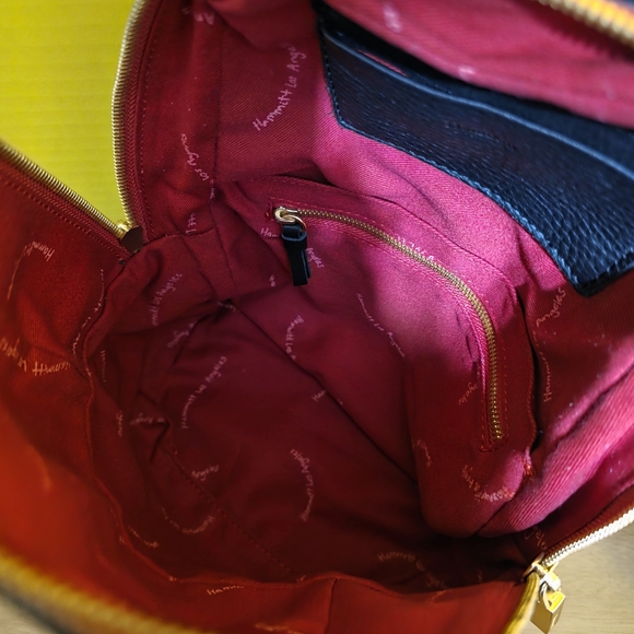 !!2PCS!! Hammitt Black and Gold Backpack with 110 North Wallet - Picture 8 of 12